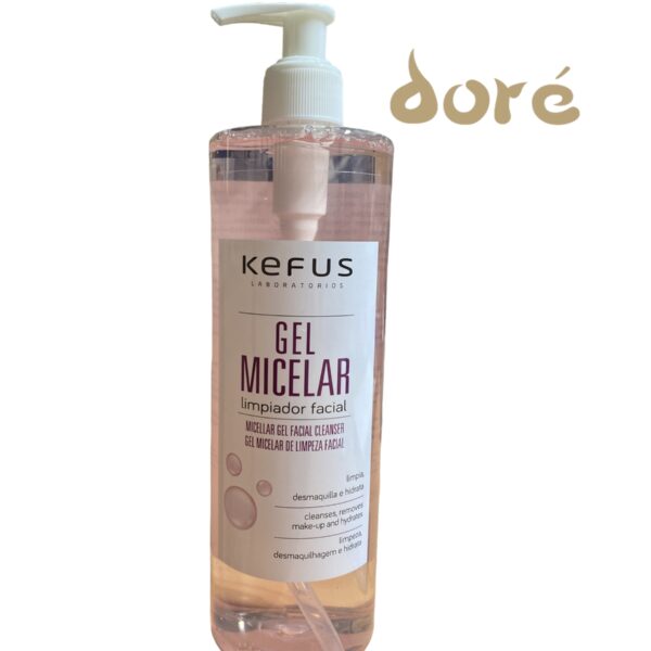 Gel micelar limpiador facial Kefus 500ml Limpia+ desmaquilla+ hidrata